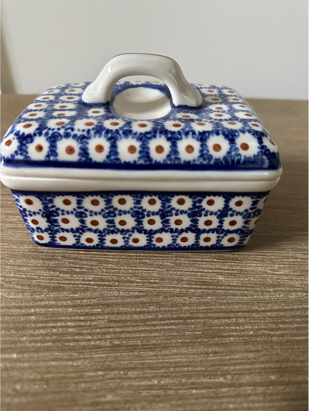 Wiza Boleslawiec Polish Pottery Covered Butter Dish - Handmade in Poland #52